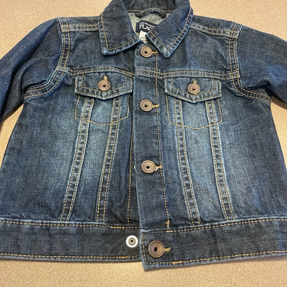 The Children's Place Dark Blue Denim Jacket 12-18 months